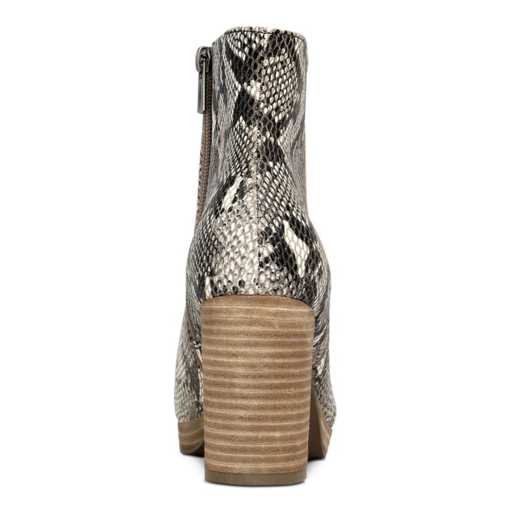 AMERICAN RAG Womens Beige Snake Skin Print Retro Hayes Leather Booties 7.5 M - Picture 2 of 4
